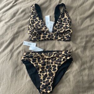 Joe Fresh leopard bikini, size xs